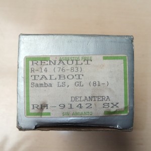 RH-9142SX JUEGO 4 PASTILLAS DE FRENO